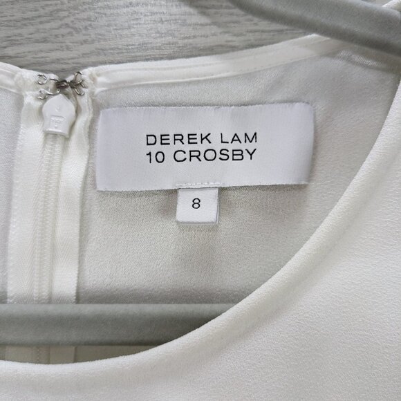 10 Crosby Derek Lam Sleeveless Top with Asymmetric Pleated Hem - Picture 4 of 7